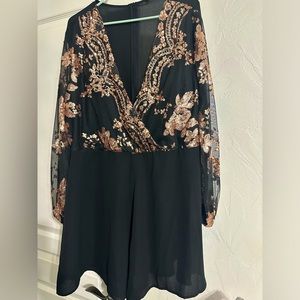 SHEIN Curve sequin romper